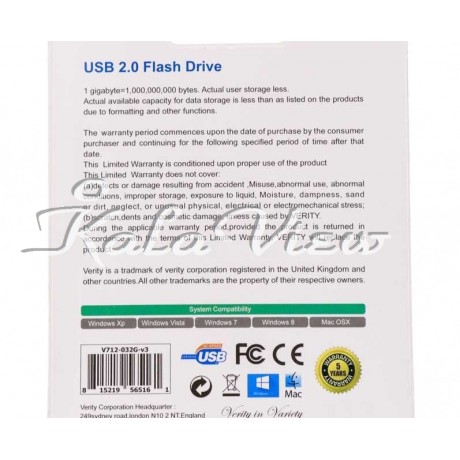 فلش مموری وریتی مدل V712 ظرفیت 32 گیگابایت