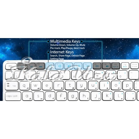 کیبورد کامپیوتر Beyond Fcr 6800 Bluetooth Touchpad With Persian Letters