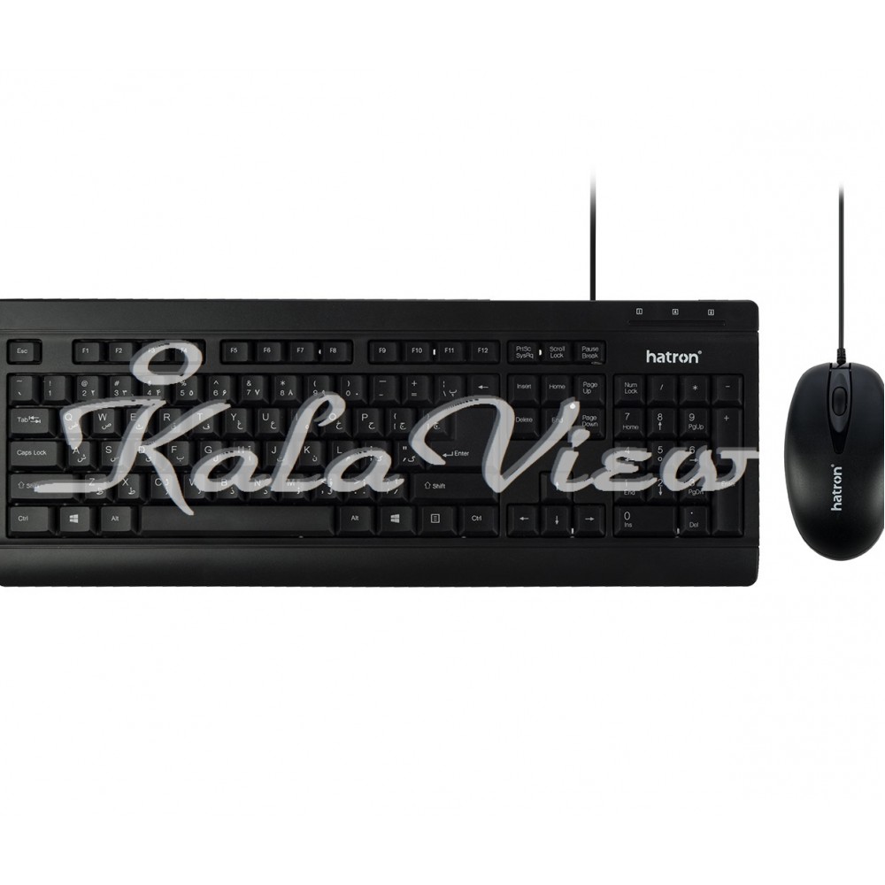 کیبورد کامپیوتر Hatron HKC220 Keyboard and Mouse With Perisan Letters