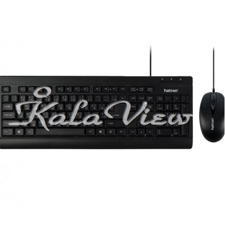 کیبورد کامپیوتر Hatron HKC220 Keyboard and Mouse With Perisan Letters