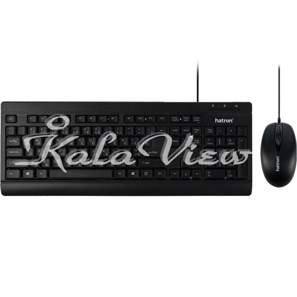 کیبورد کامپیوتر Hatron Hkc220 With Mouse With Perisan Letters