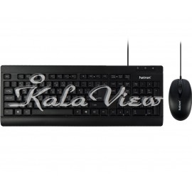 کیبورد کامپیوتر Hatron Hkc220 With Mouse With Perisan Letters