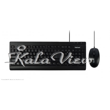 کیبورد کامپیوتر Hatron Hkc220 With Mouse With Perisan Letters