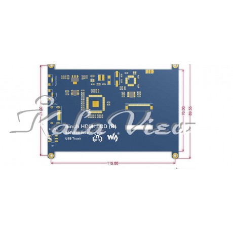 Waveshare Resistive Ws Rpi 5 B Monitor 5 Inch