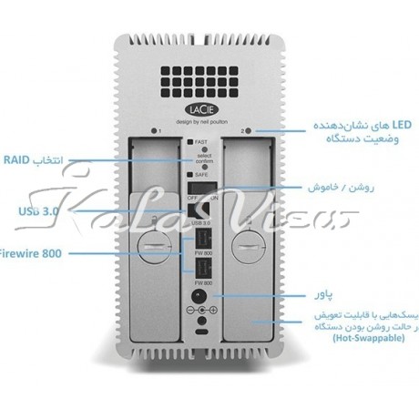 هارد اکسترنال لوازم جانبی Lacie 2big Quadra 10TB