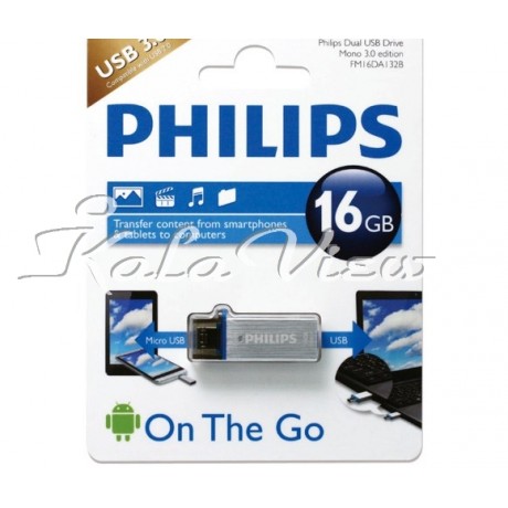 فلش مموری لوازم جانبی فیلیپس Mono Edition FM16DA132B 97 USB 3 0 and OTG  16GB