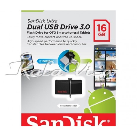 فلش مموری لوازم جانبی سن دیسک Ultra Dual USB 3 0  16GB