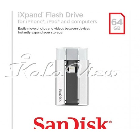 فلش مموری لوازم جانبی سن دیسک iXpand USB and Lightning  64GB