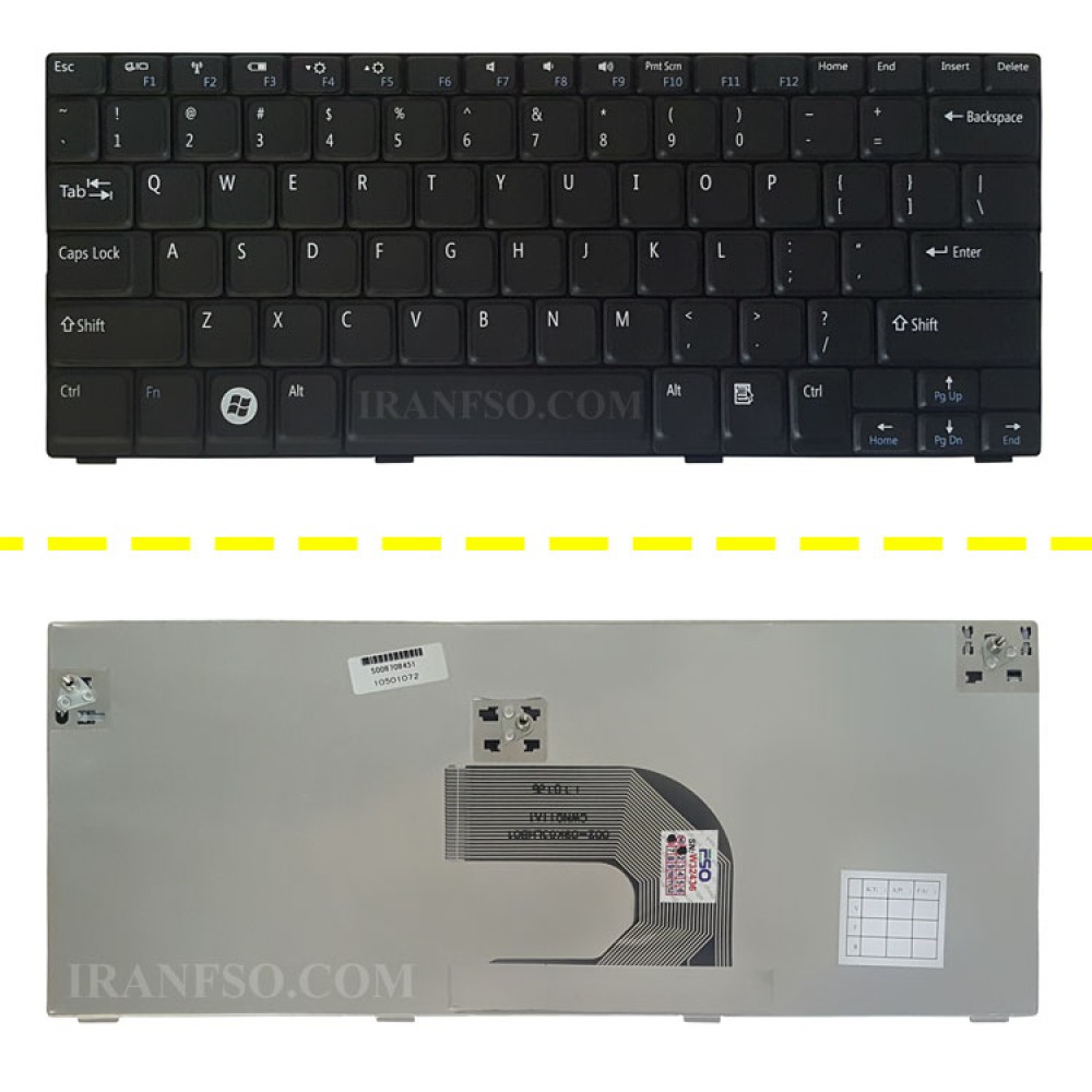 کیبرد لپ تاپ دل Mini1012 مشکی