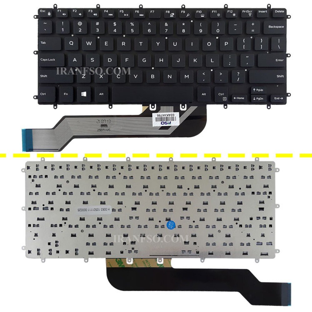 کیبرد لپ تاپ دل Inspiron 13-5000 مشکی-اینترکوچک-بدون فریم