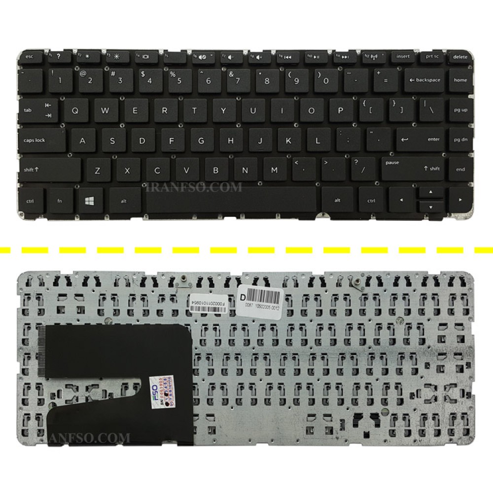 کیبرد لپ تاپ اچ پی Keyboard HP Pavilion 14-N Black-WithOut Frame