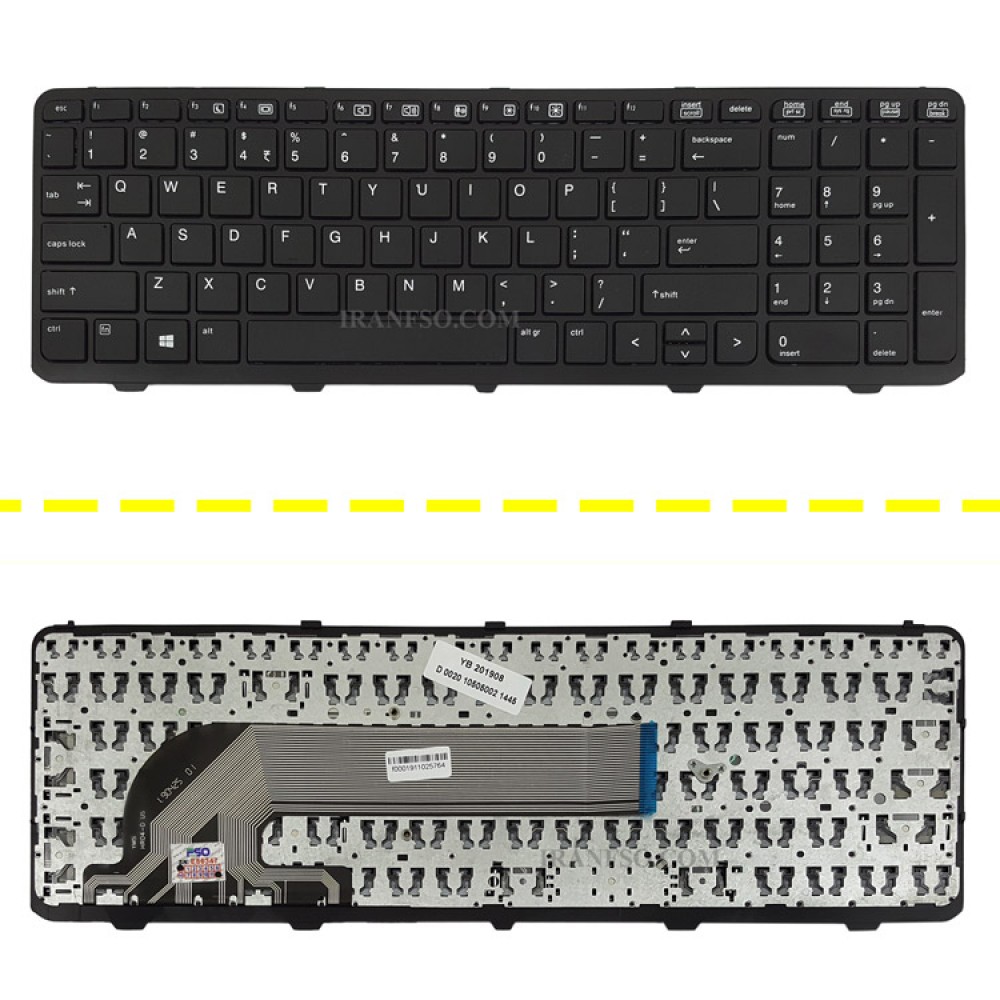 کیبرد لپ تاپ اچ پی Probook 450-G1 مشکی-با فریم