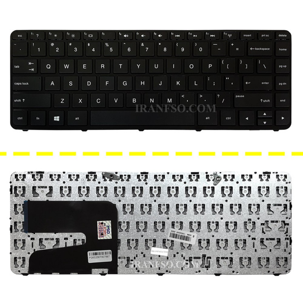 کیبرد لپ تاپ اچ پی Keyboard HP Pavilion 14-N Black-With Frame