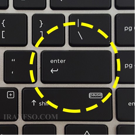 کیبرد لپ تاپ اچ پی EliteBook 840 G3 مشکی-با موس و بک لایت-با فریم نقره ای