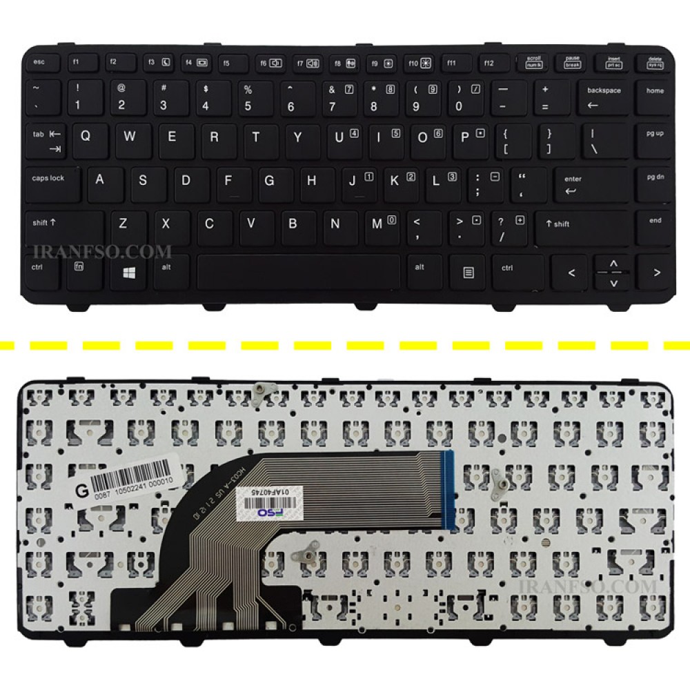 کیبرد لپ تاپ اچ پی ProBook 440 G1 مشکی با فریم