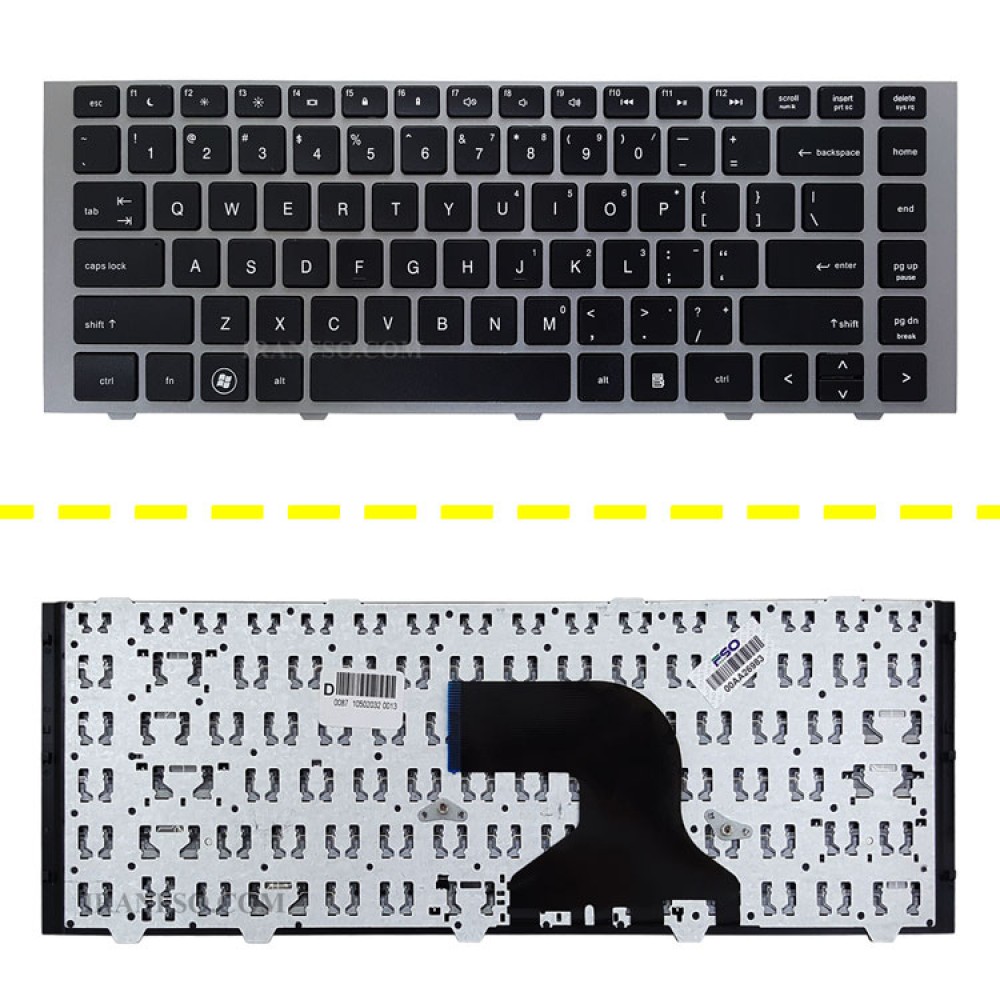 کیبرد لپ تاپ اچ پی Keyboard HP ProBook 4440S مشکی-بافریم نوک مدادی