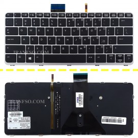 کیبرد لپ تاپ اچ پی EliteBook Folio 1030 G1 مشکی-اینتر کوچک-با بک لایت-بدون فریم