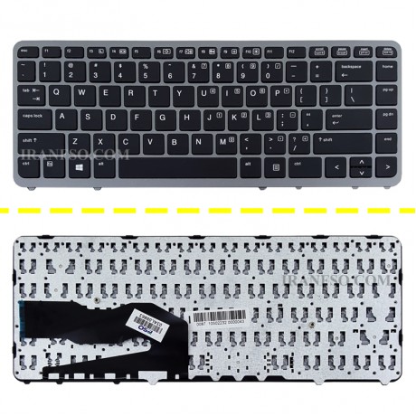 کیبرد لپ تاپ اچ پی EliteBook 840 G1 مشکی-بدون موس-بافریم نوک مدادی
