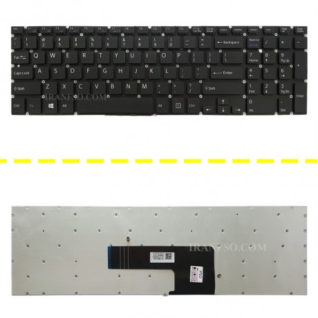 کیبرد لپ تاپ سونی SVF152 مشکی-اینترکوچک بدون فریم