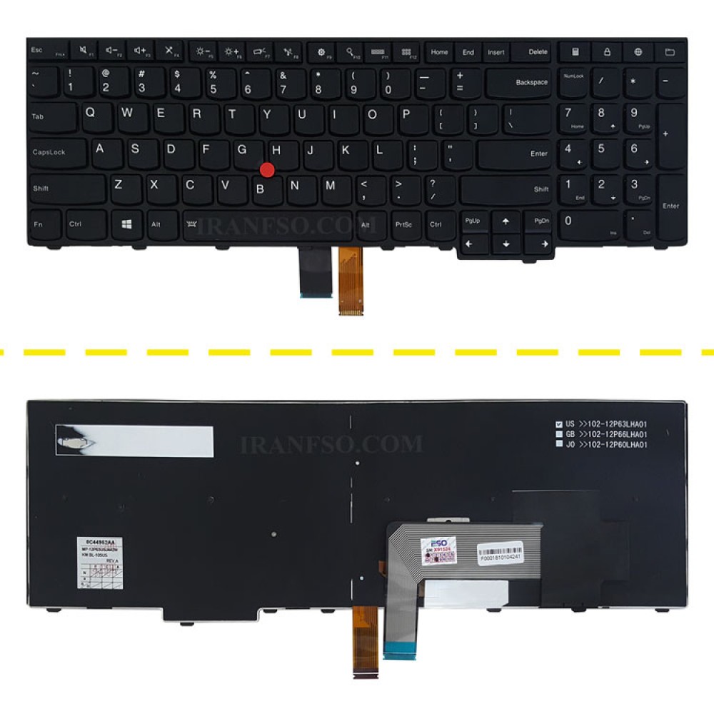 کیبرد لپ تاپ لنوو Thinkpad E531 مشکی-با بک لایت-با موس