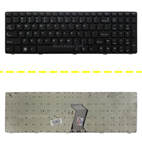 کیبرد لپ تاپ لنوو IdeaPad G570 مشکی-با فریم