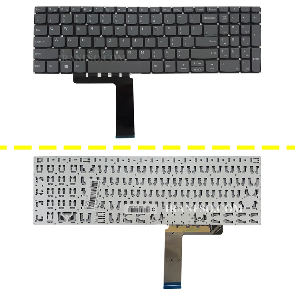 کیبرد لپ تاپ لنوو IdeaPad 320-15 مشکی-اینترکوچک بدون فریم و کلید پاور