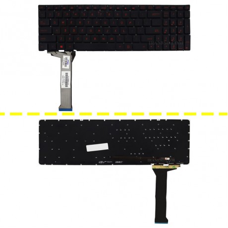 کیبرد لپ تاپ ایسوس ROG GL552 مشکی-اینترکوچک-بابک لایت و کلید پاور