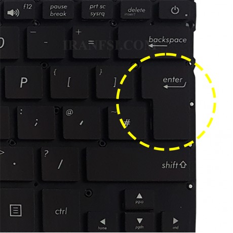 کیبرد لپ تاپ ایسوس ZenBook UX430 مشکی-اینتربزرگ-بابک لایت-بدون فریم