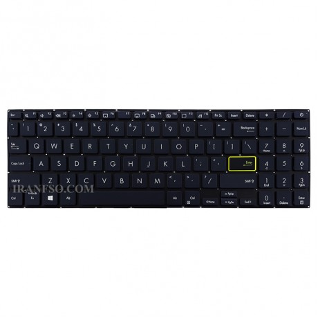 کیبرد لپ تاپ ایسوس K513 مشکی-اینترکوچک بدون فریم