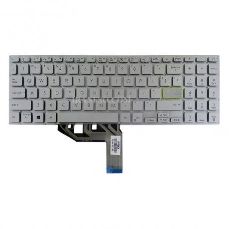 کیبرد لپ تاپ ایسوس VivoBook S15 S531 نقره ای-اینترکوچک-بدون فریم با کلید پاور