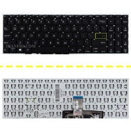 کیبرد لپ تاپ ایسوس VivoBook X521 مشکی-اینترکوچک بدون فریم به همراه کلید پاور