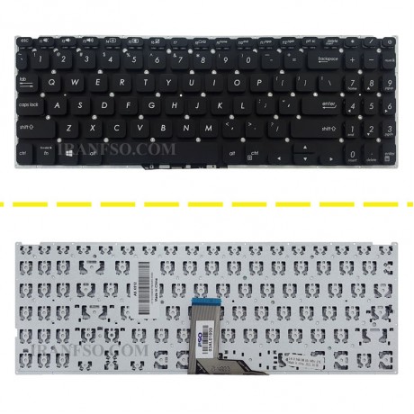کیبرد لپ تاپ ایسوس VivoBook 15 X512 مشکی-اینترکوچک بدون فریم به همراه کلید پاور