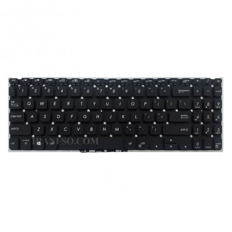 کیبرد لپ تاپ ایسوس VivoBook 15 X512 مشکی-اینترکوچک بدون فریم به همراه کلید پاور