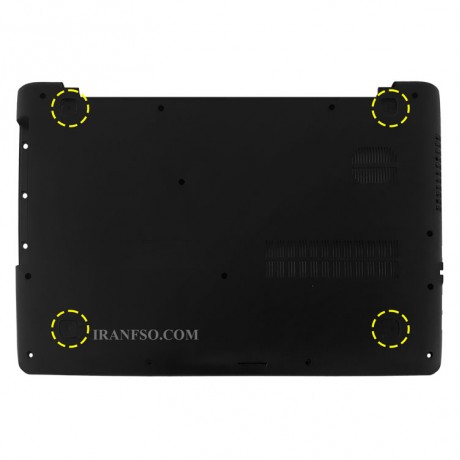 قاب کف لپ تاپ لنوو IdeaPad 110-15ACL AMD-Touch مشکی-بدون پلاستیک کف