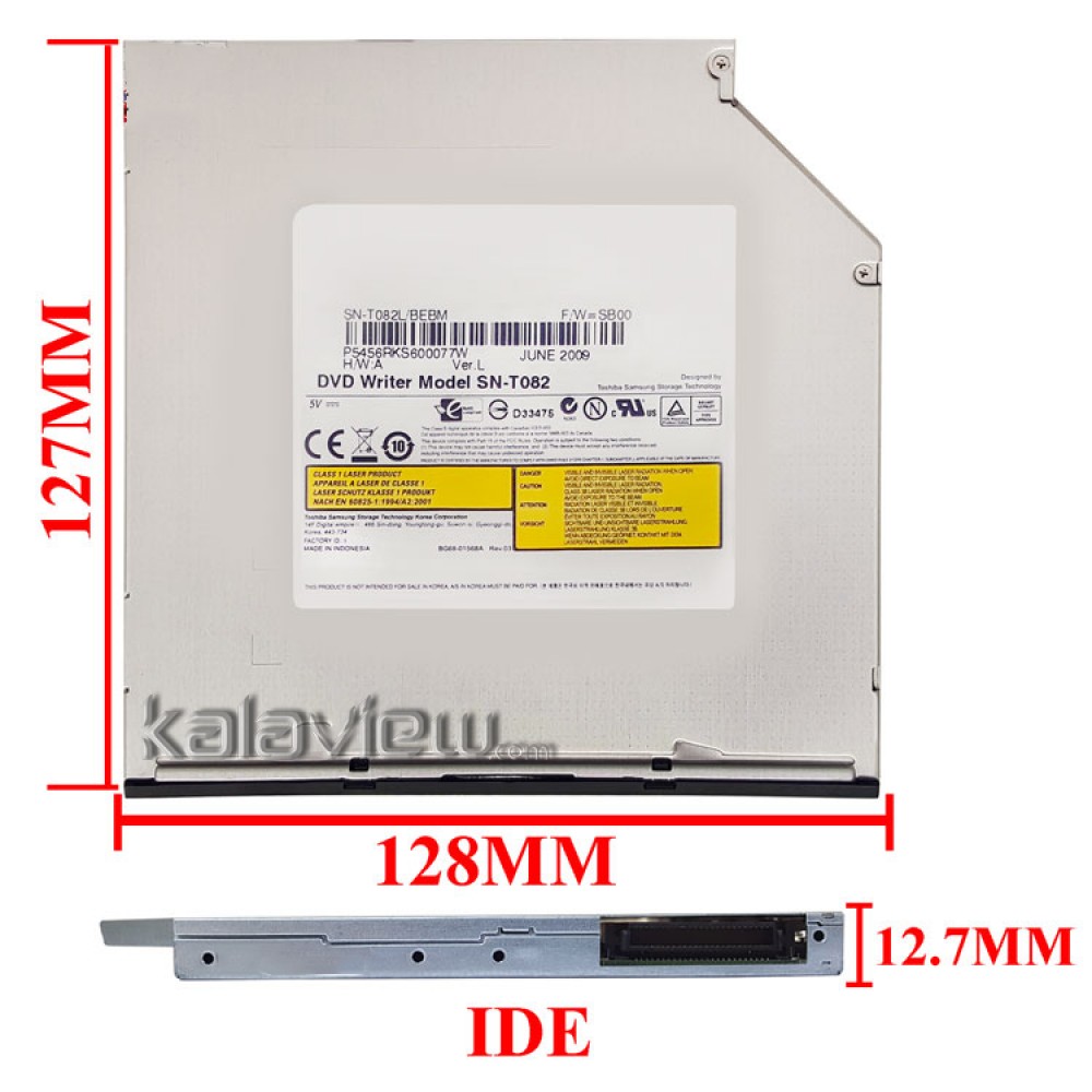 درایو لپ تاپ دی وی دی رایتر توشیبا-سامسونگ IDE Slim 12.7mm مکشی