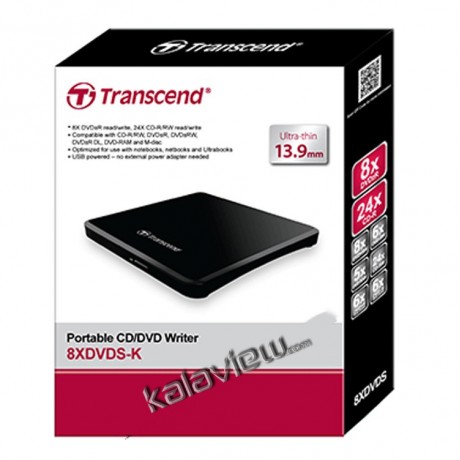 درایو لپ تاپ دی وی دی رایتر Transcend External مشکی گارانتی حامی