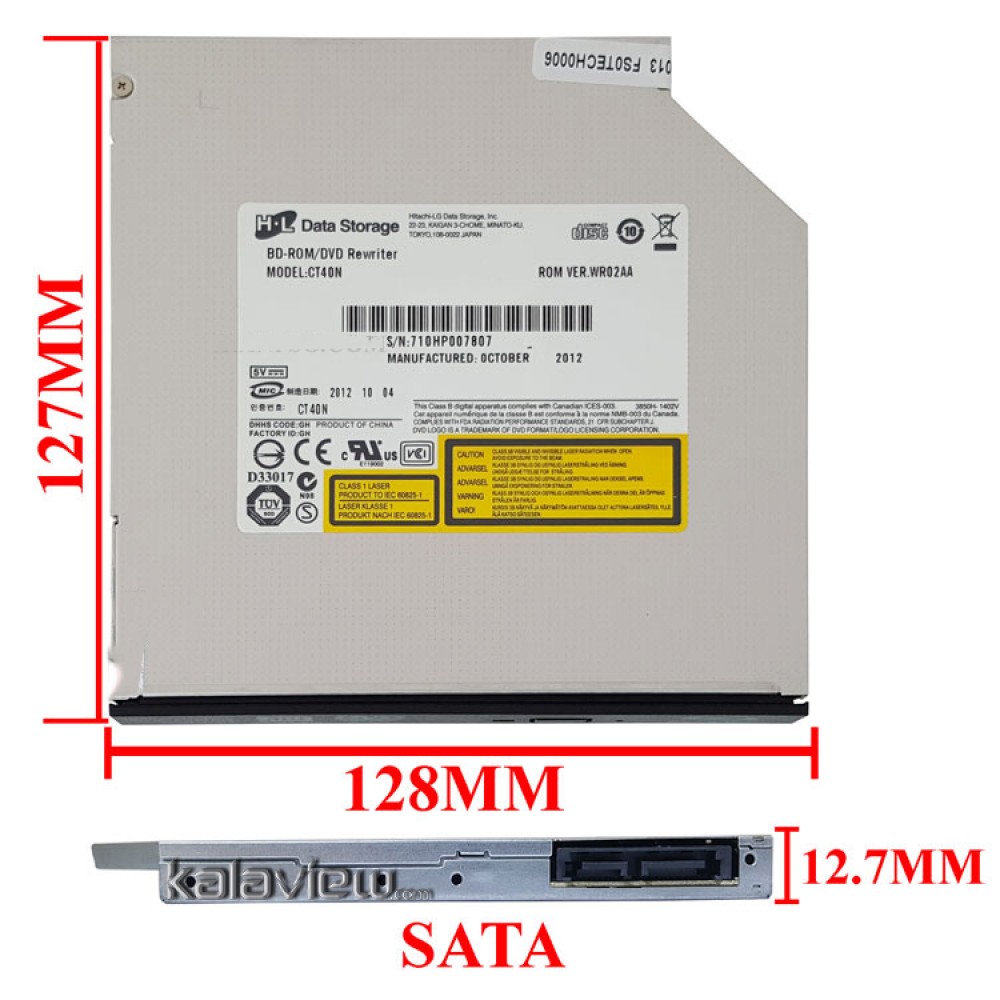 درایو لپ تاپ بلوری رام H.L Sata Slim 12.7mm
