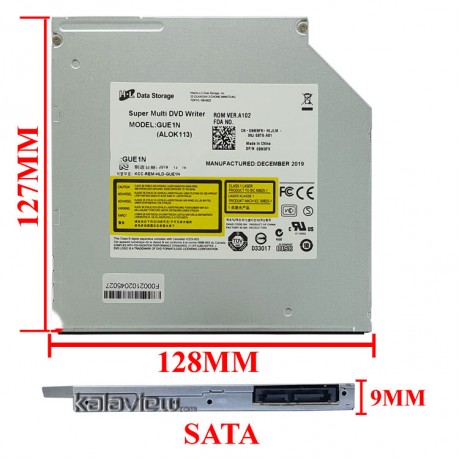 درایو لپ تاپ دی وی دی رایتر H.L Sata Superslim E1 9mm یک سال گارانتی