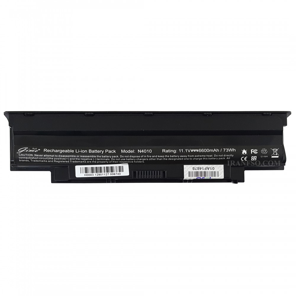 باتری لپ تاپ دل Inspiron N5110-9Cell Gimo Plus مشکی-73 وات ساعت