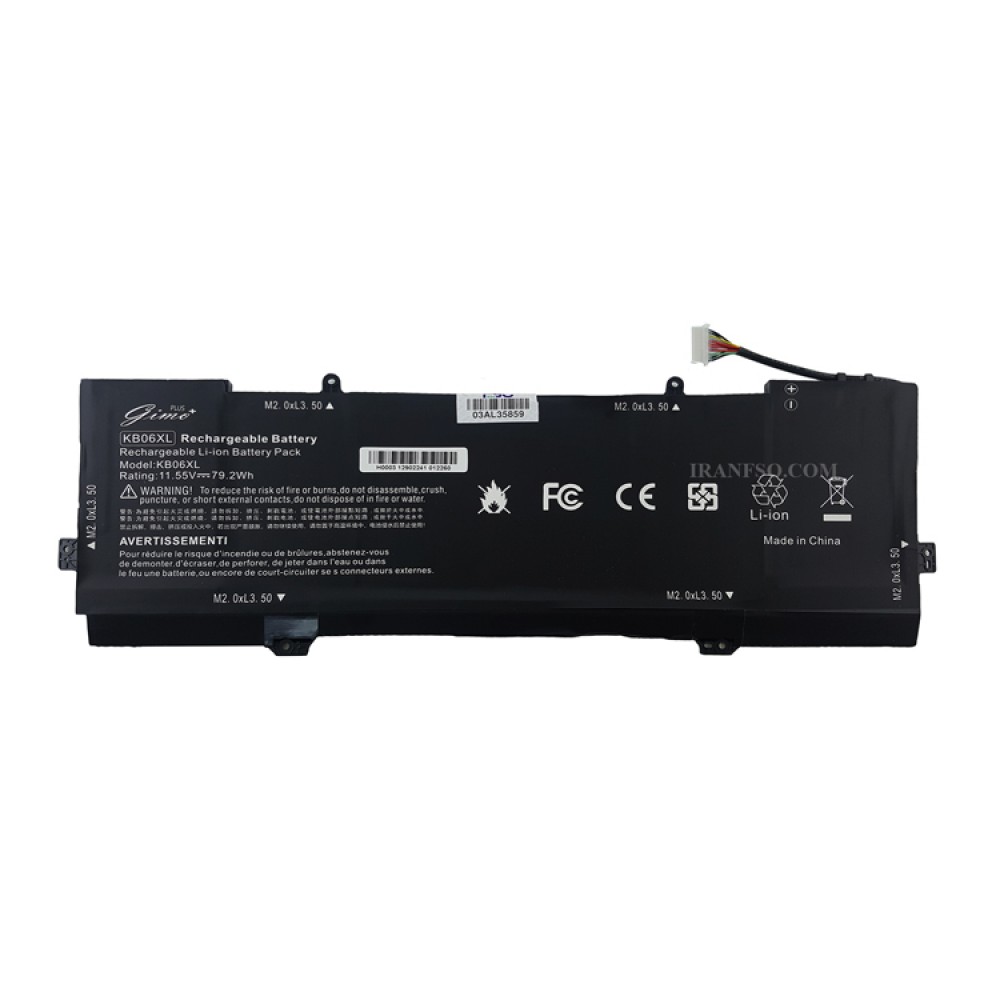 باتری لپ تاپ اچ پی Spectre X360 15-B KB06XL Gimo Plus مشکی داخلی-79.2 وات ساعت