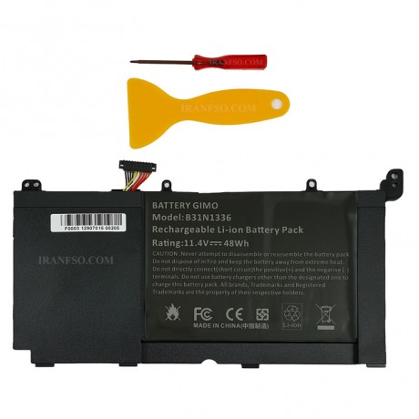 باتری لپ تاپ ایسوس K551 Black Internal Gimo Plus