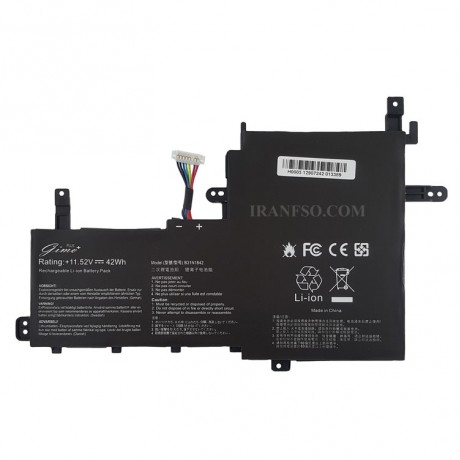 باتری لپ تاپ ایسوس VivoBook S531F-K513-X513 B31N1842 Gimo Plus مشکی-داخلی-42 وات ساعت