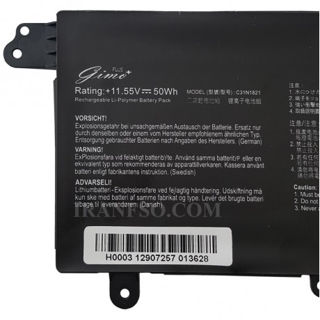 باتری لپ تاپ ایسوس ZebBook S13 UX392 C31N1821 Gimo Plus مشکی-داخلی-50 وات ساعت