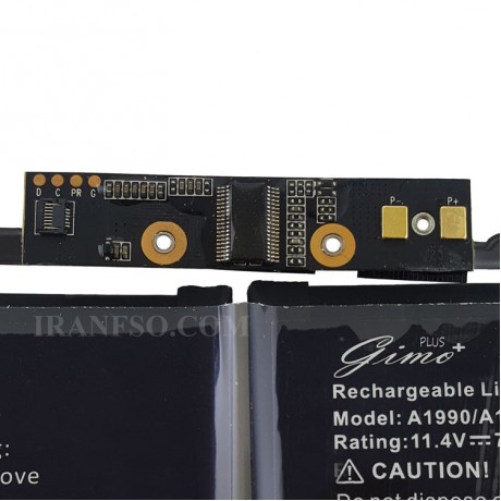 باتری لپ تاپ اپل MacBook Pro A1990 15 Inch 2018-2019 Gimo Plus مشکی