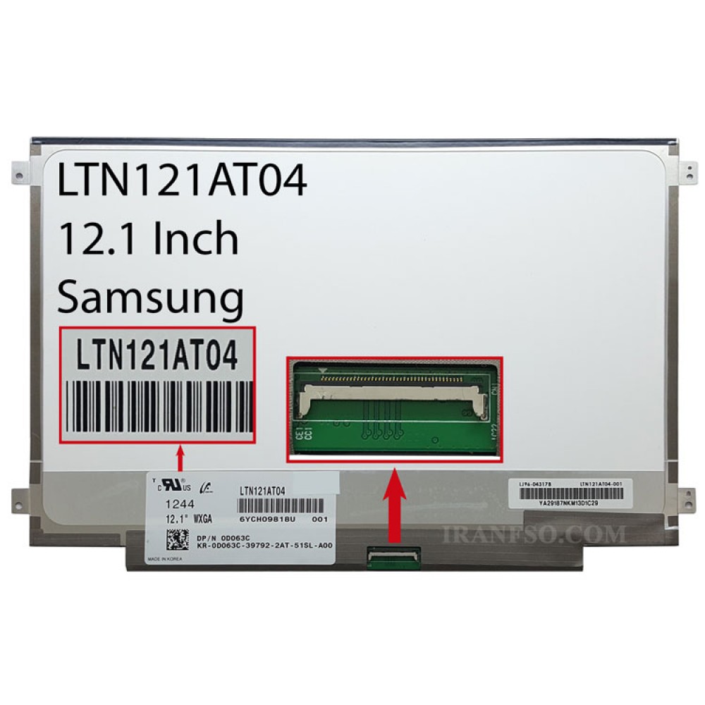 ال ای دی لپ تاپ سامسونگ 12.1 LTN121AT04 نازک سوکت خاص