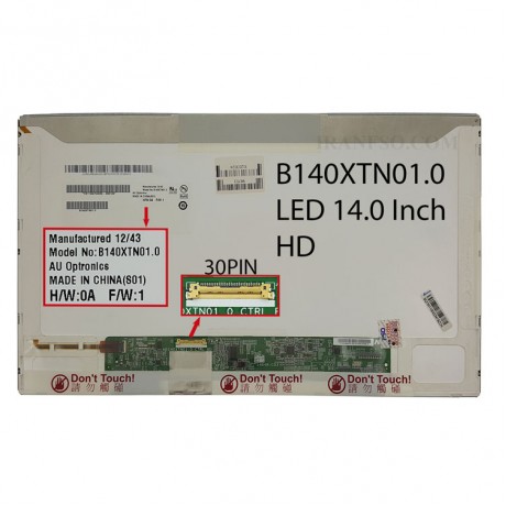 ال ای دی لپ تاپ AUO B140XTN01.0 14.0 ضخیم 30 پین-سوکت سمت چپ