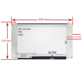 ال ای دی لپ تاپ 15.6 نازک 30 پین Full HD دست دوم 315x216x3.2mm