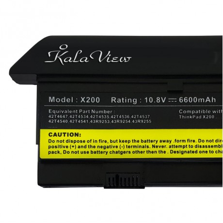 باطری Battery Laptop Lenovo ThinkPad X200 9Cell