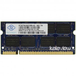 رم لپ تاپ نانیا 2GB مدل DDR2 باس 800MHZ/6400 تایوان NT2GT64U8HD0BN-AD تایمینگ CL6