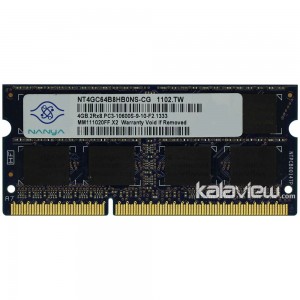 رم لپ تاپ نانیا 4GB مدل DDR3 باس 1333MHZ/10600 تایوان NT4GC64B8HB0NS-CG تایمینگ CL9